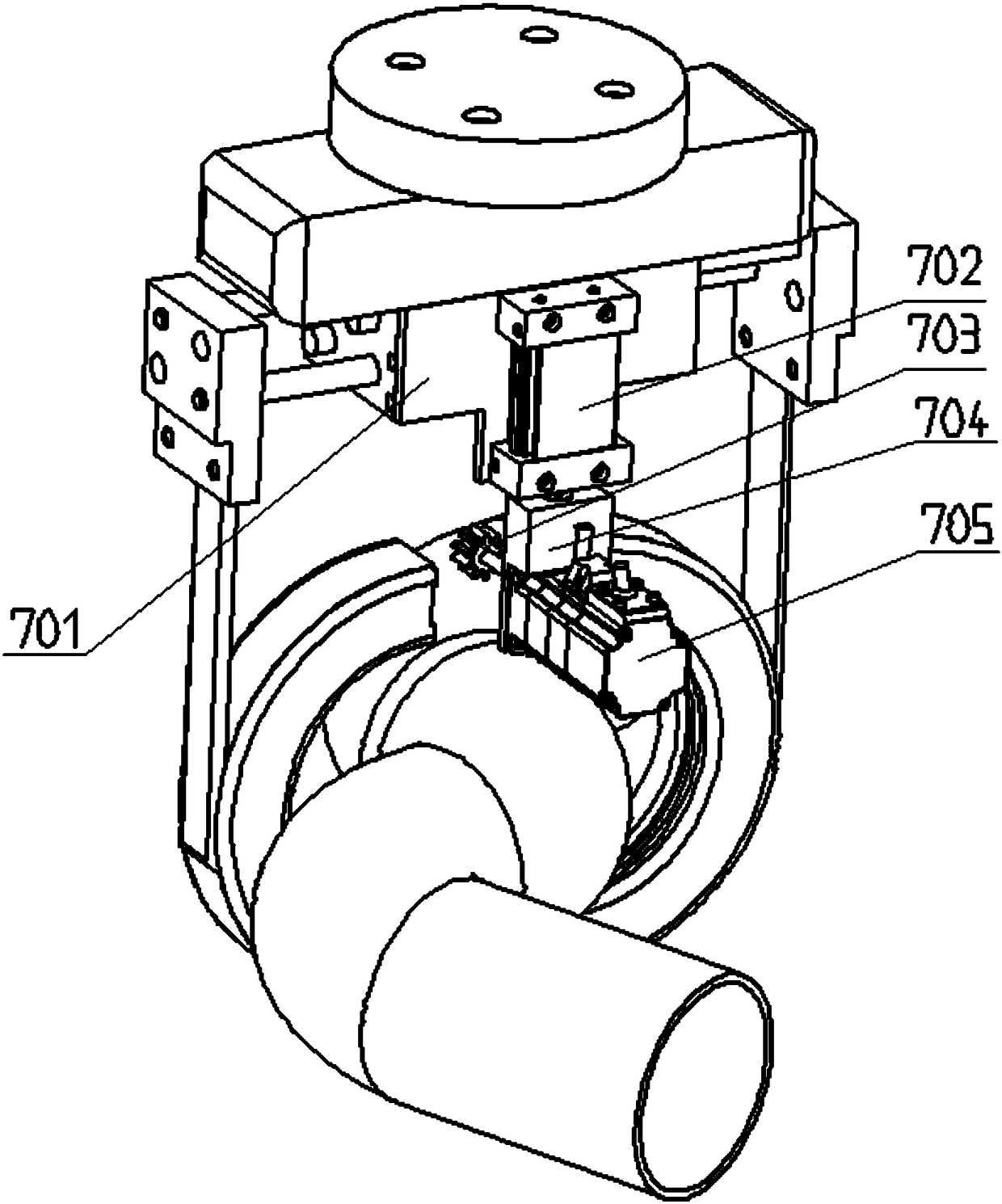 Circular pipe weld joint automatic grinding device