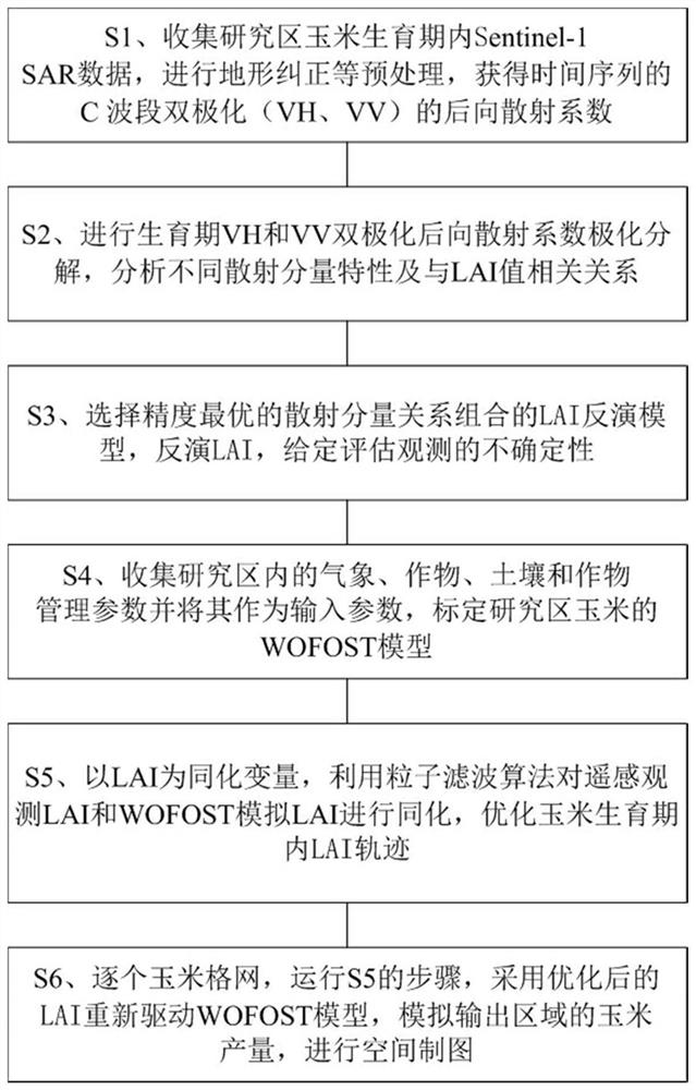 Crop Yield Estimation Method Based on Data Assimilation of Dual Polarization Synthetic Aperture Radar and Crop Model