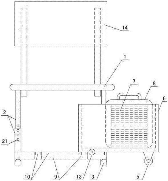 Student chair stool suitable for forward or leftward or rightward sliding of storage container