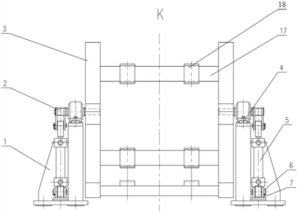 Overturning device for short-stress rolling mill