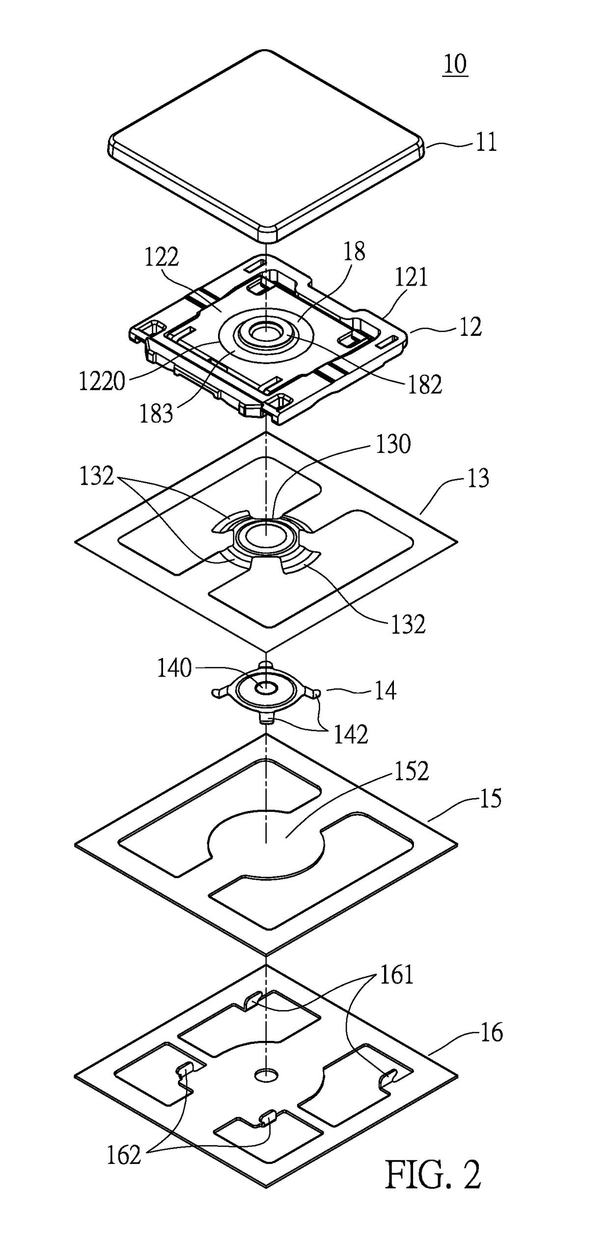 Keyboard, key module, movable switch mechanism and method for manufacturing movable switch mechanism