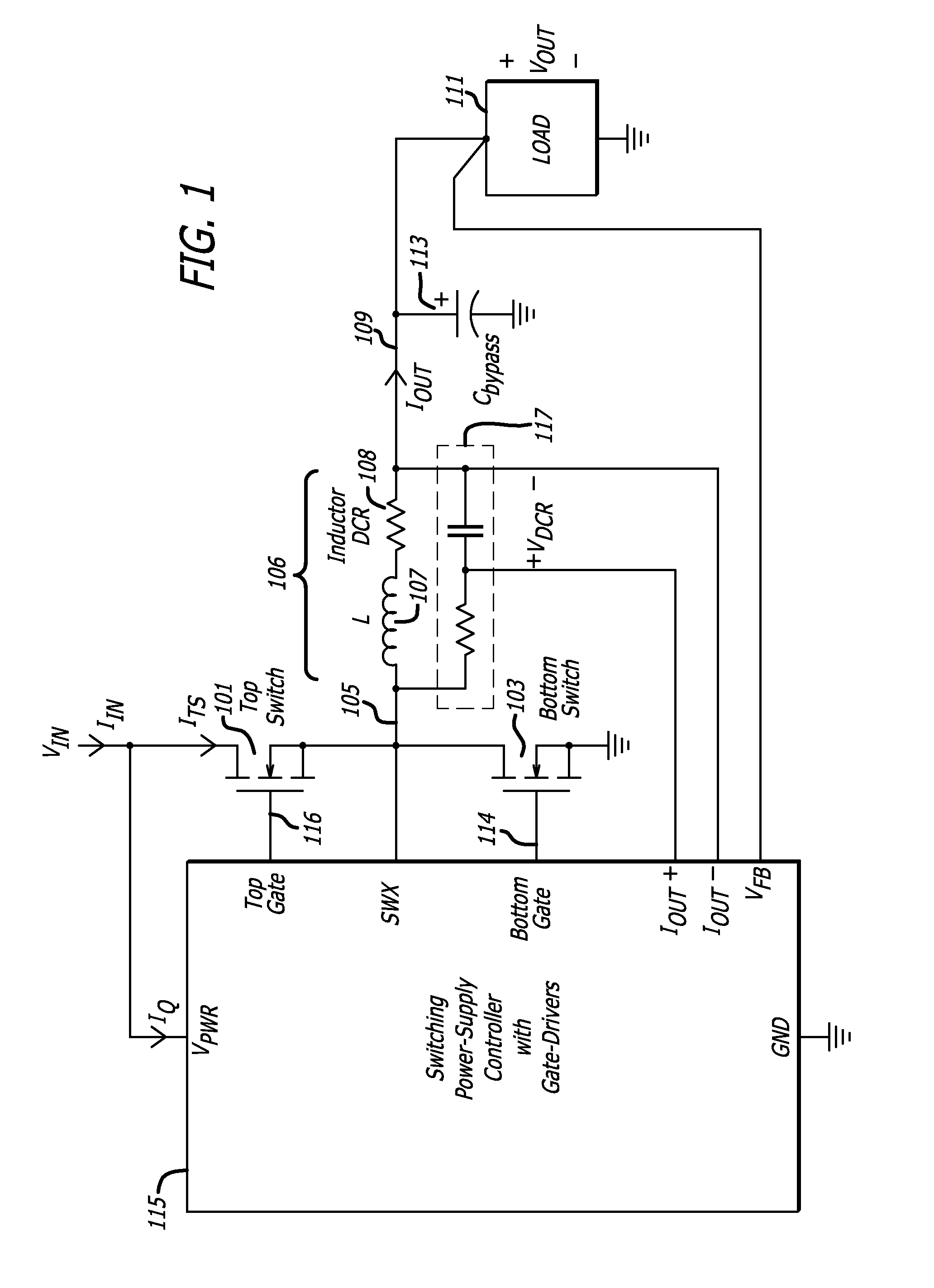 Efficiency measuring circuit for dc-dc converter which calculates internal resistance of switching inductor based on duty cycle