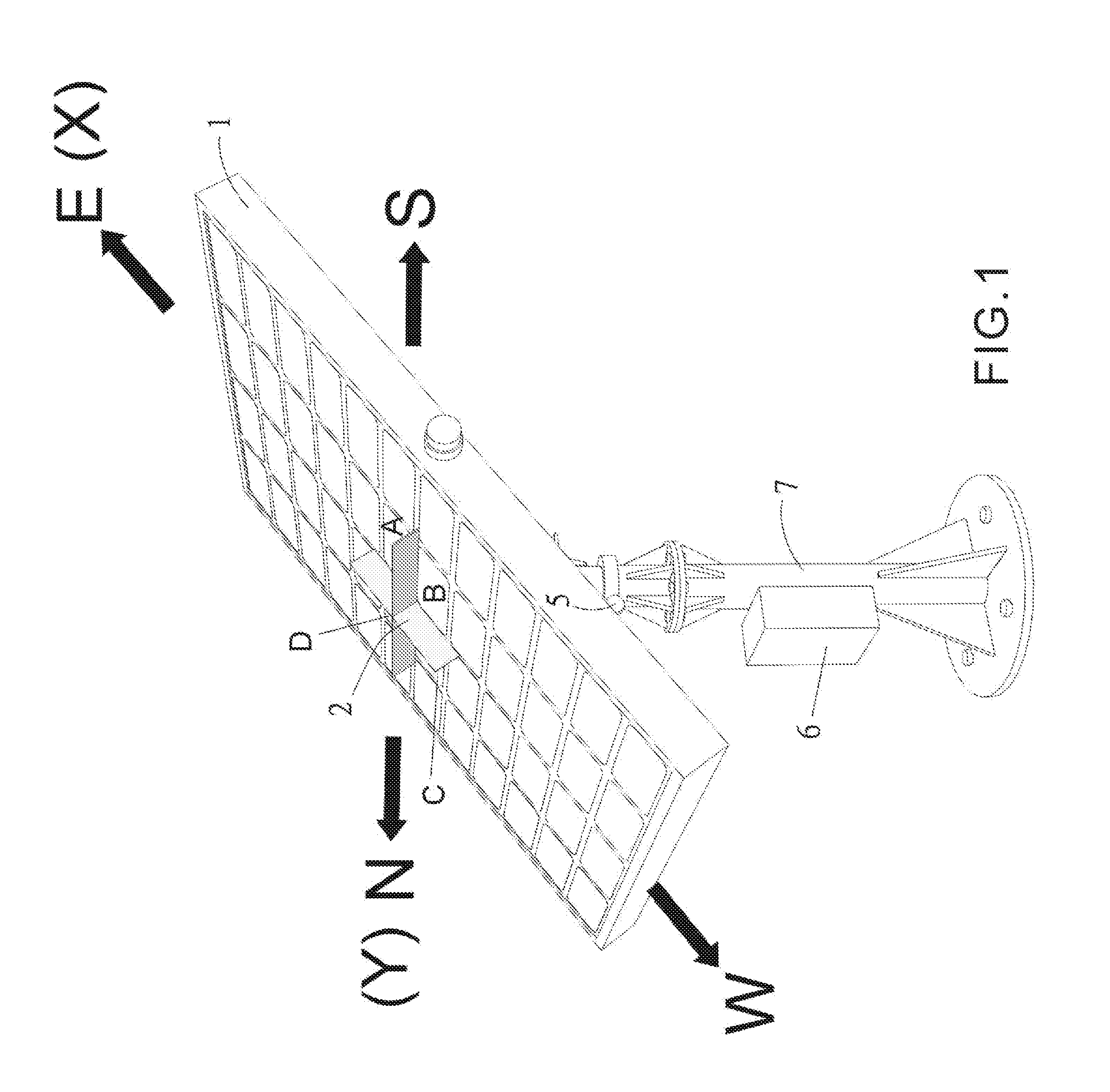 Solar tracking system using cross-divider shade board and sensor solar panels