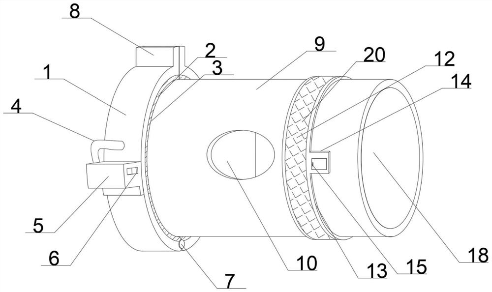 Alarm device for wound bleeding in femoral artery interventional operation