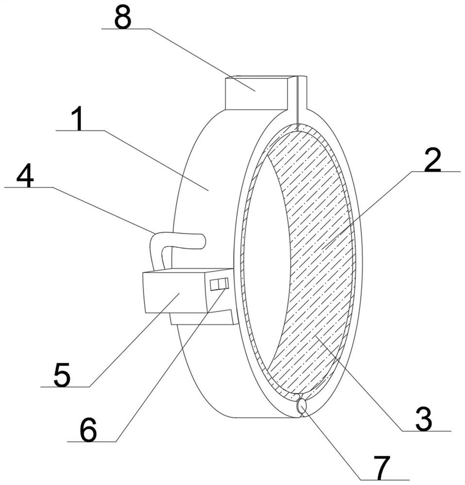 Alarm device for wound bleeding in femoral artery interventional operation