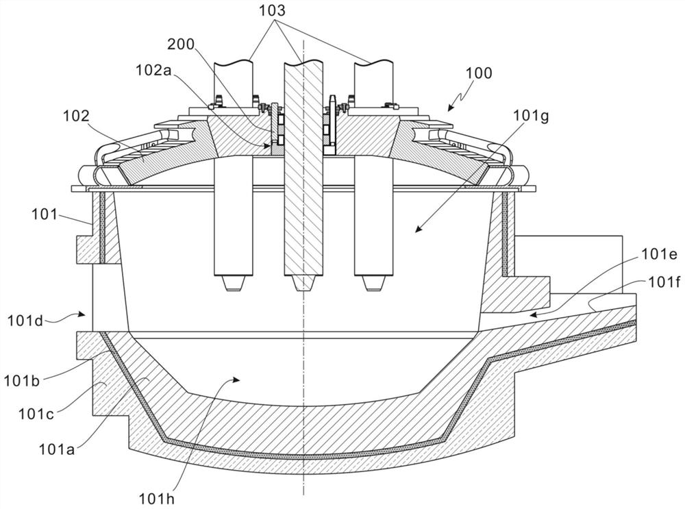 Smelting device applied to nanocrystalline magnetically soft alloy material