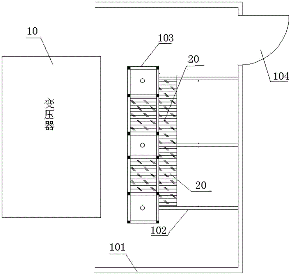 An operating platform for installing grounding wires on the high-voltage side of transformers