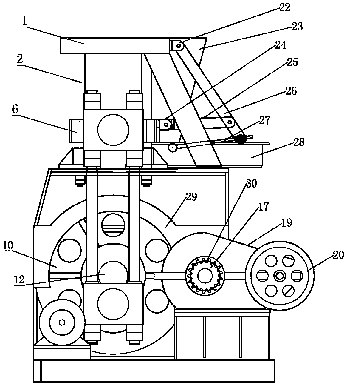 A high-pressure unfired brick making machine