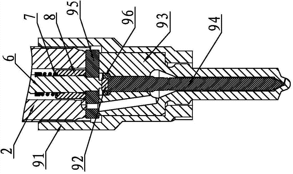 Hydraulic coupler of instant response type common-rail oil injector