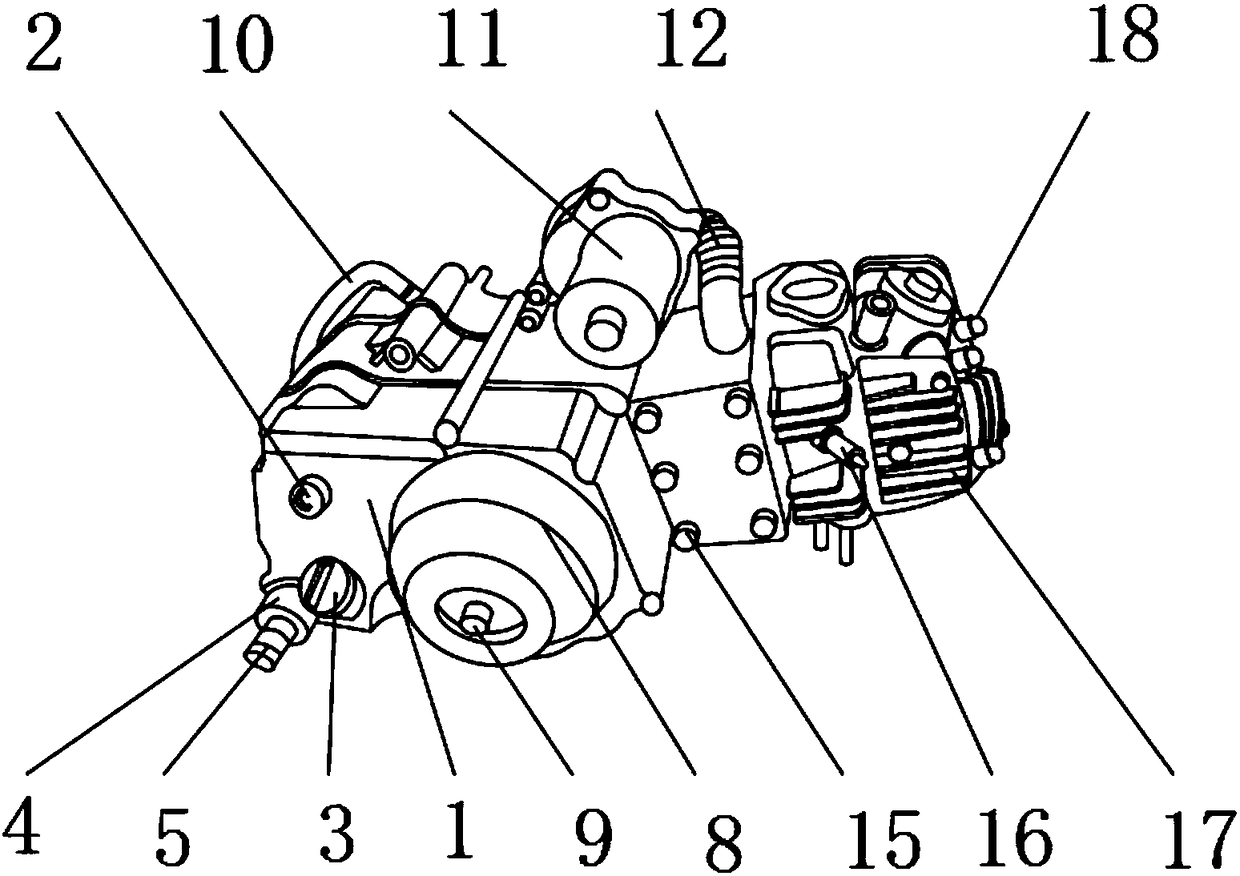 Energy-saving and emission-reducing motorcycle engine