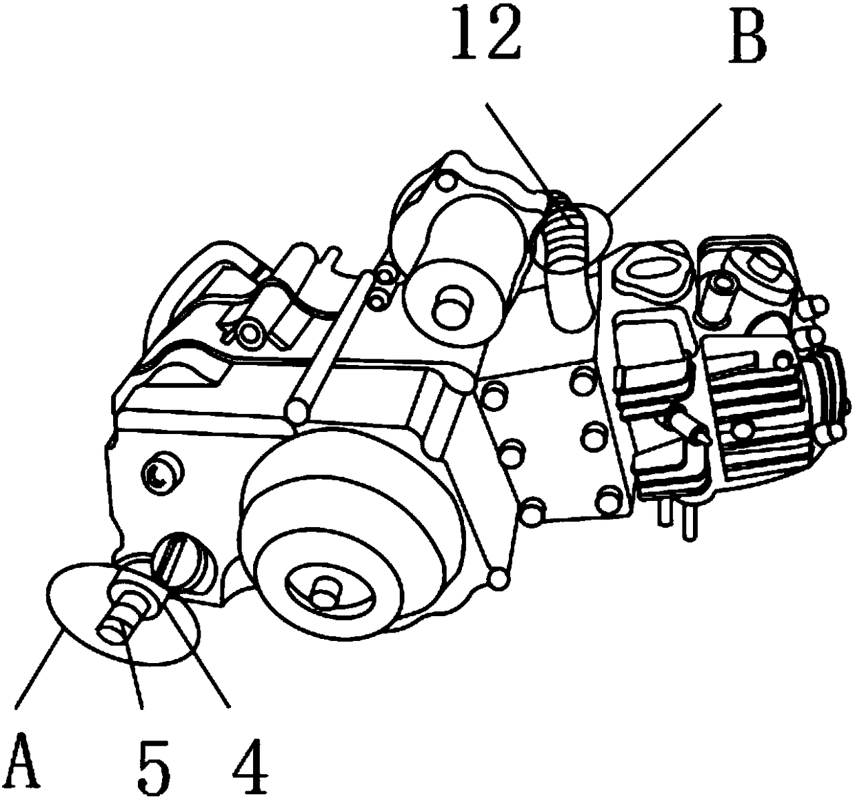 Energy-saving and emission-reducing motorcycle engine