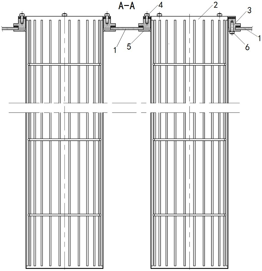 Metal filter bag sealing connection device and bag type dust collector