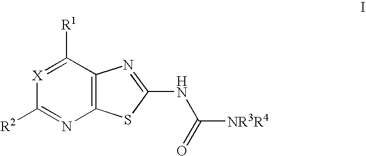 Substituted thiazolo[5,4-d]pyrimidine urea derivatives