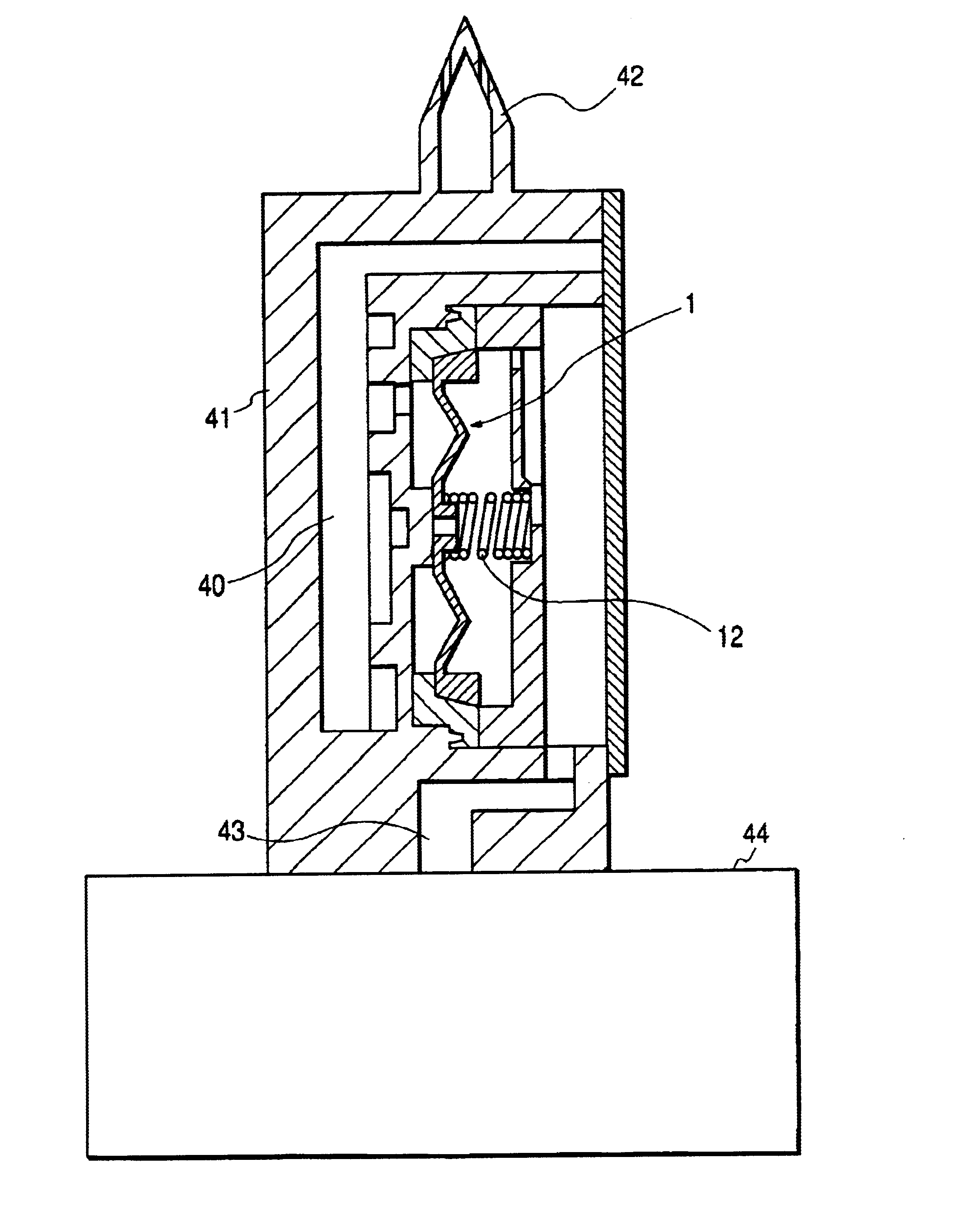 Ink feed unit for ink jet recorder and diaphragm valve