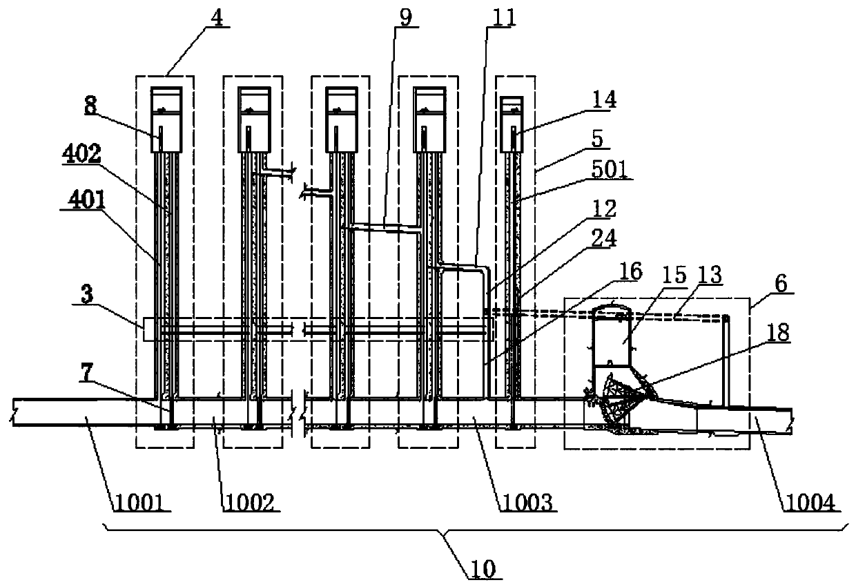 Multi-stage water retaining and emptying system for high dam engineering