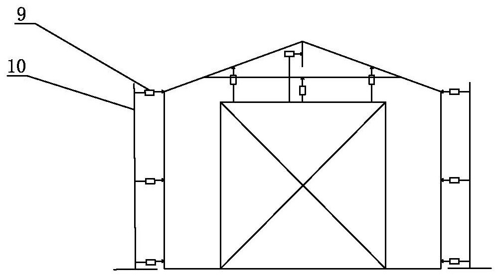 A wind load simulation test method for mobile houses with double-slope roofs