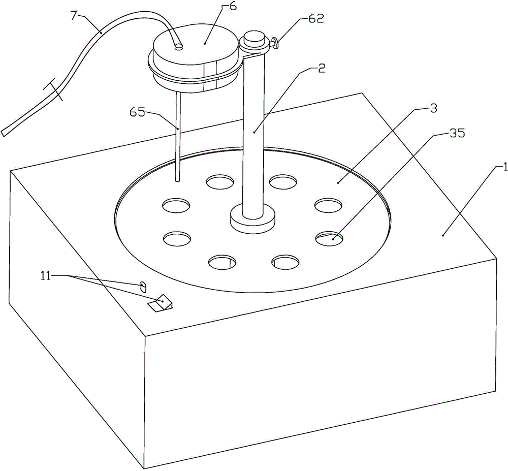 Culture medium split charging device for test tubes