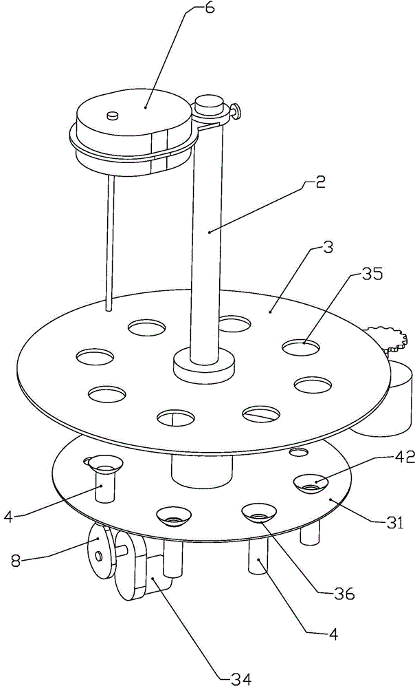 Culture medium split charging device for test tubes