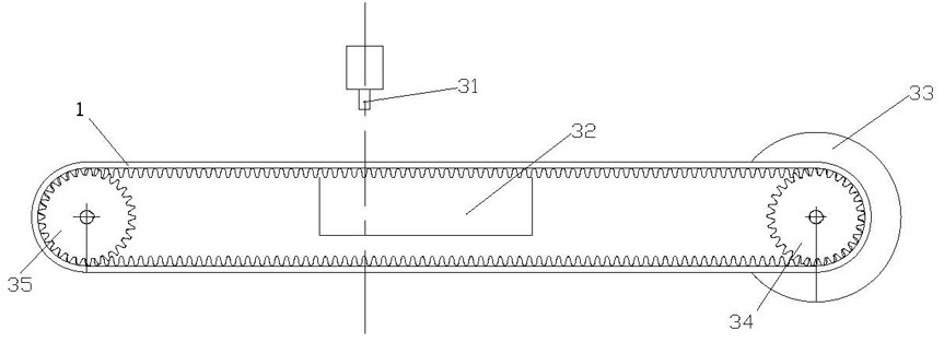 Brush synchronous belt, belt body drilling device and processing method of brush synchronous belt