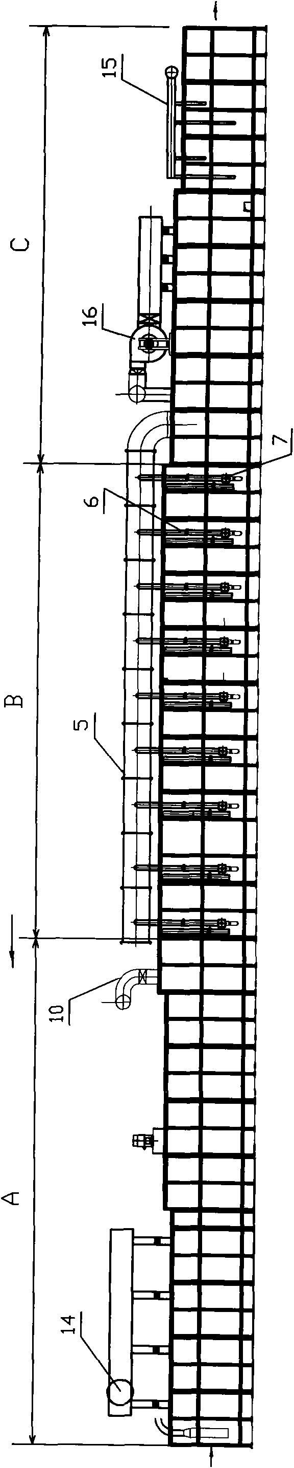 High temperature energy-saving tunnel kiln for physical thermal circulation application