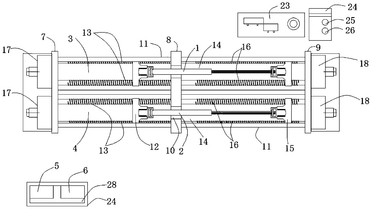 Double-station anchor cable static tensile mechanical property test device