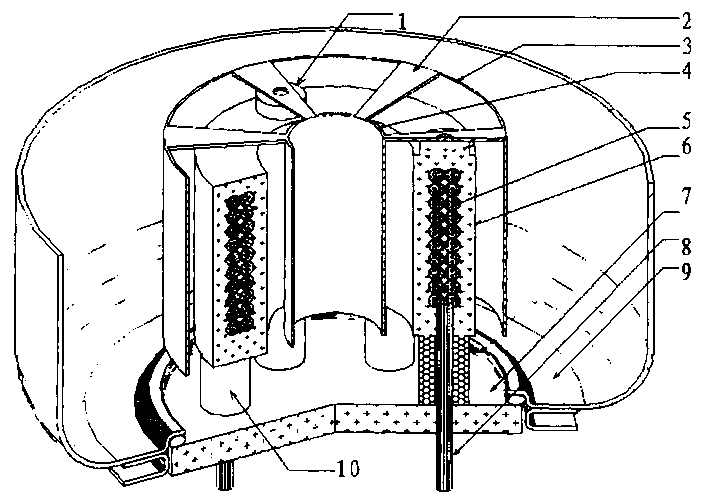 Electromagnetic heating element of water heater