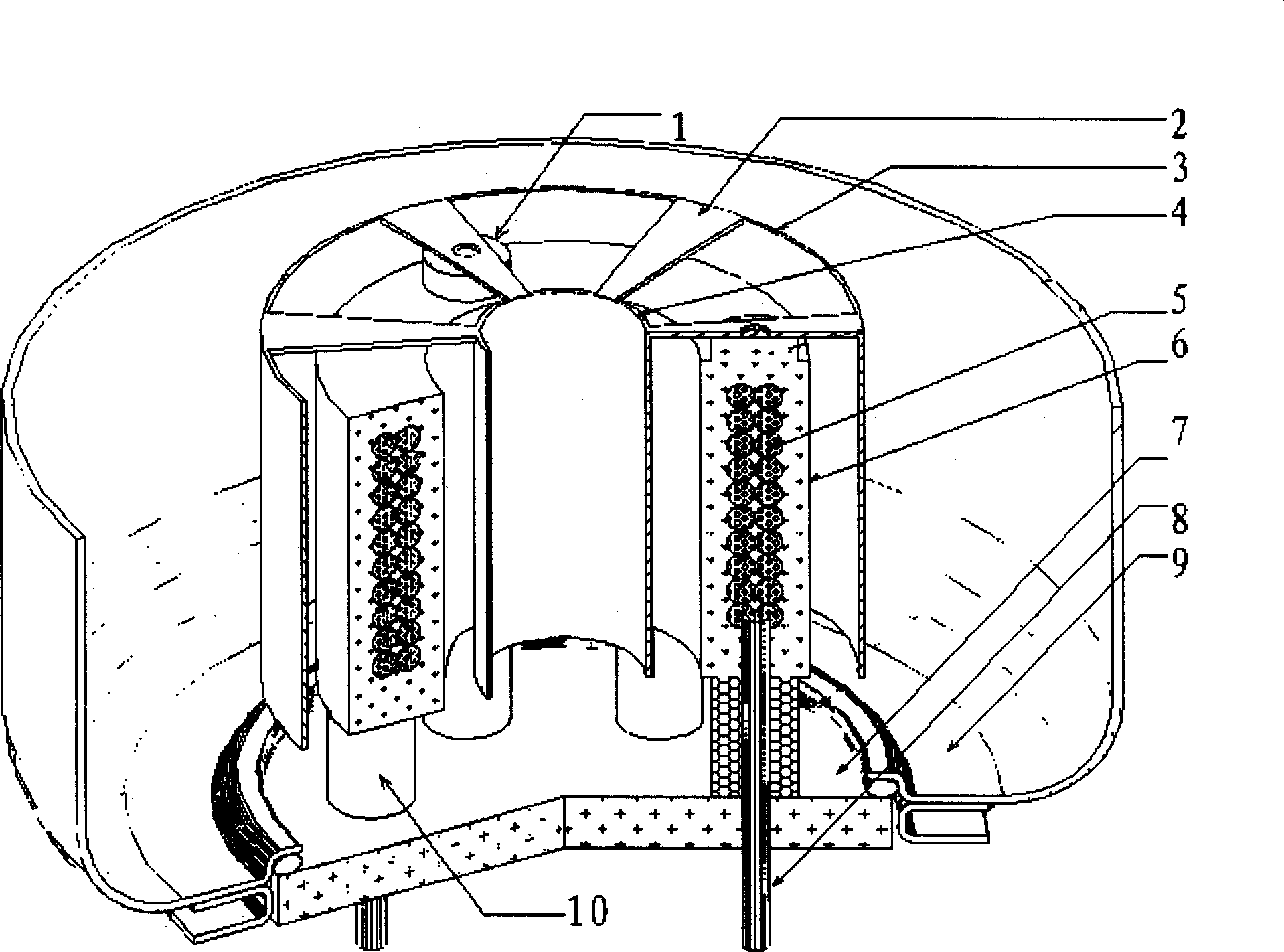 Electromagnetic heating element of water heater