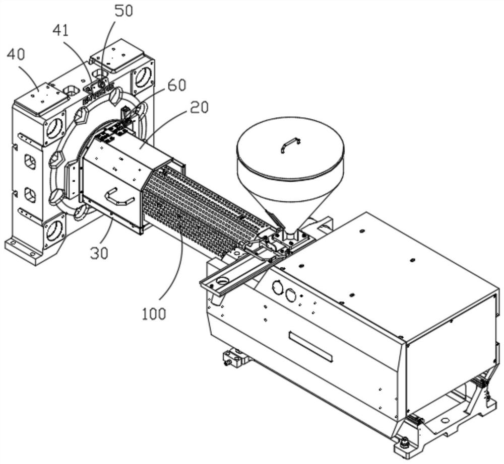 Cover turnover type nozzle protection assembly