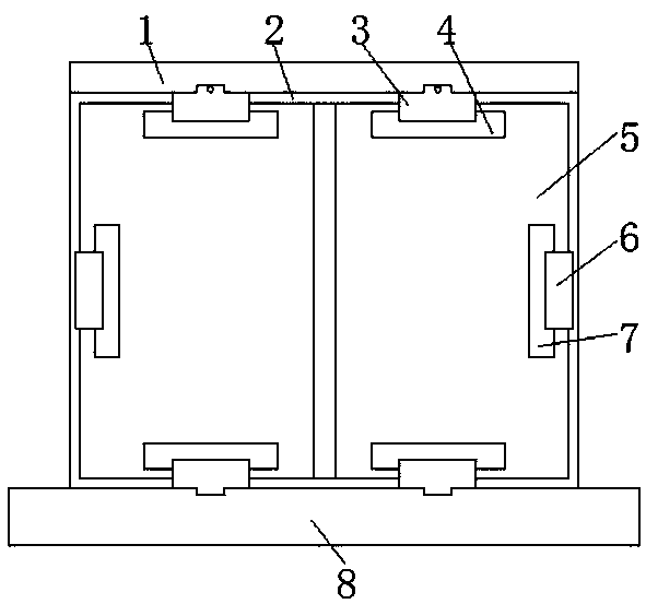 B-mode ultrasound plate fixing device used for mammary gland department