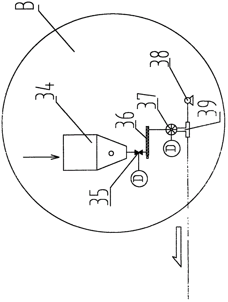 Incinerator flue gas deacidification and denitration device