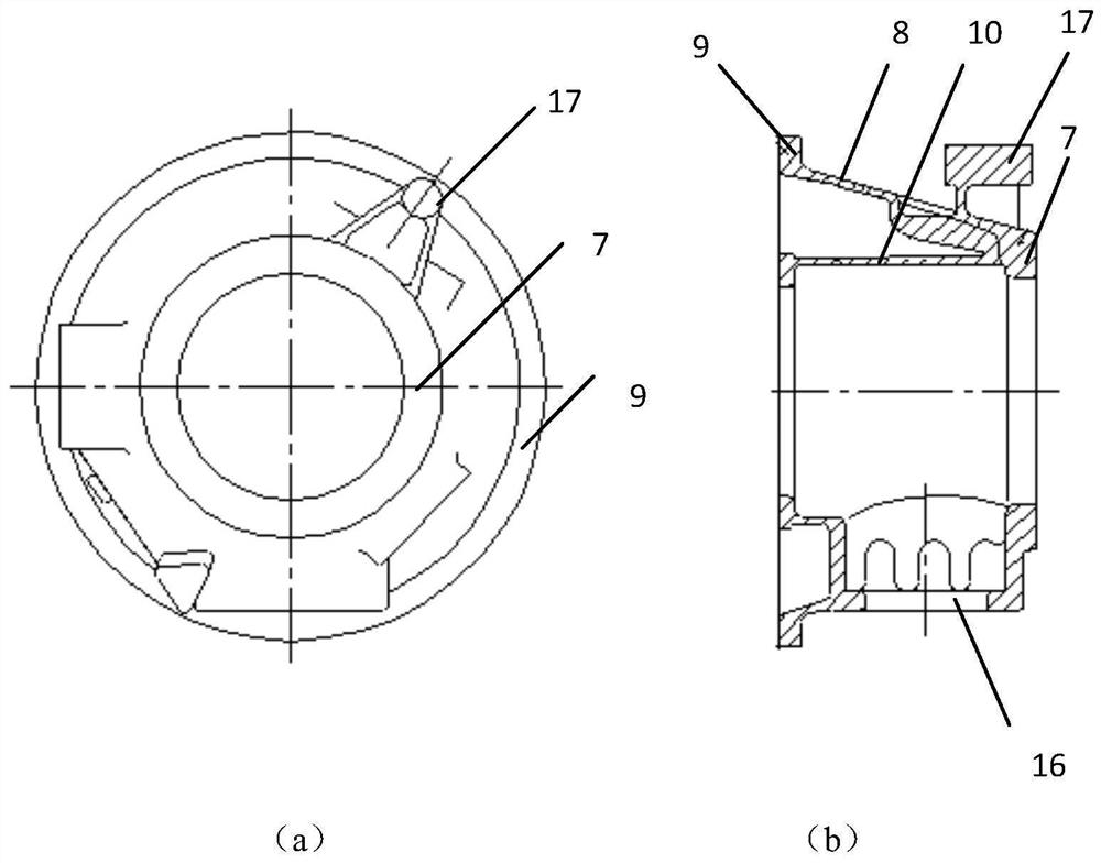 Casting structure and casting method of internal gear box