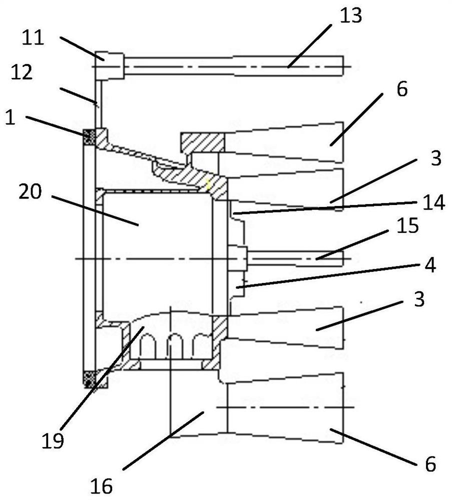 Casting structure and casting method of internal gear box