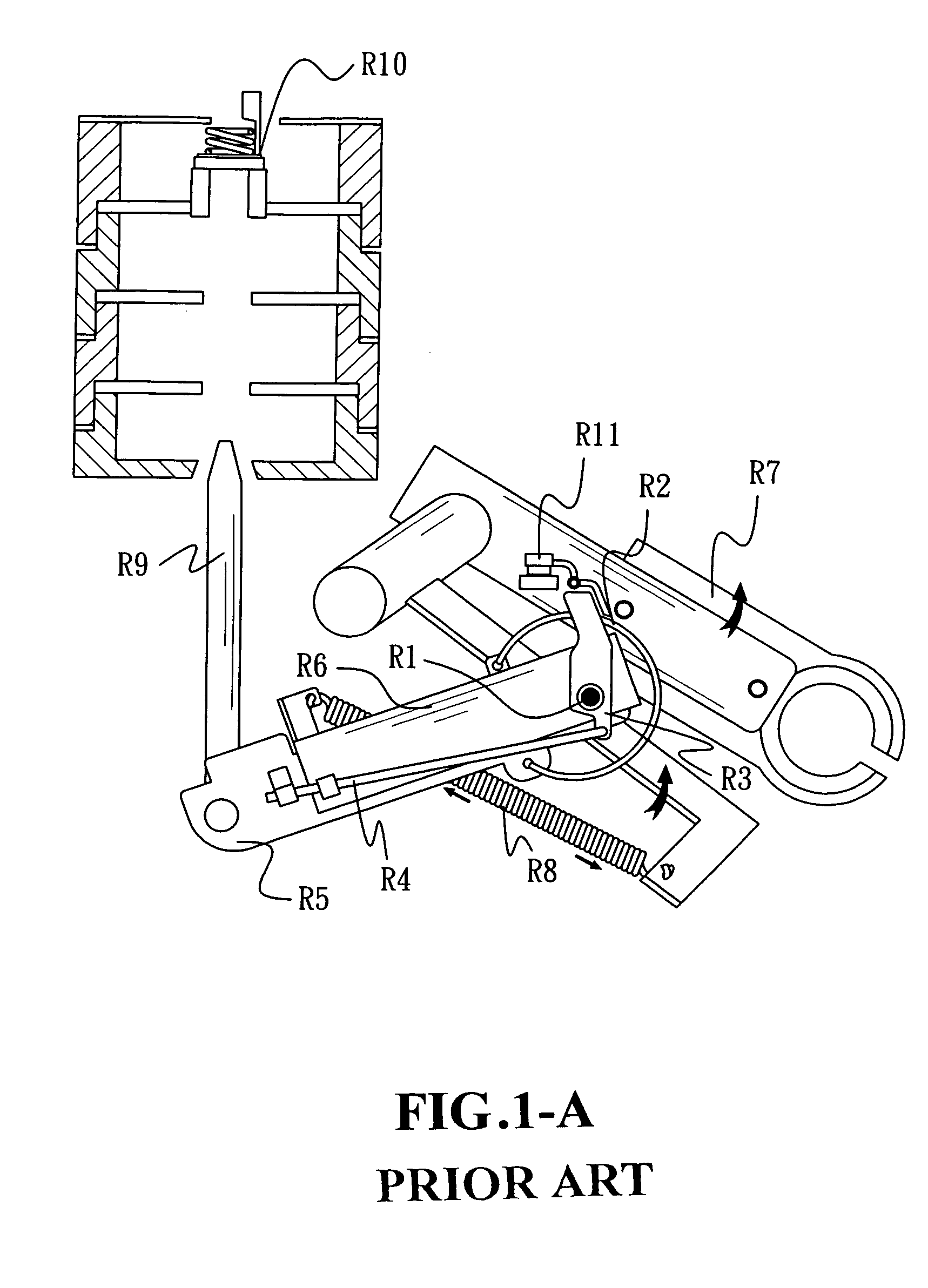 Oil-immersed and high-pressure tripping switch structure