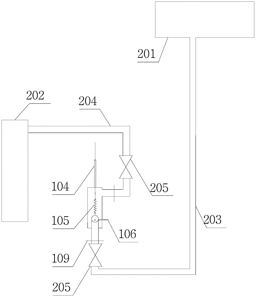 A gravity damping water seal device