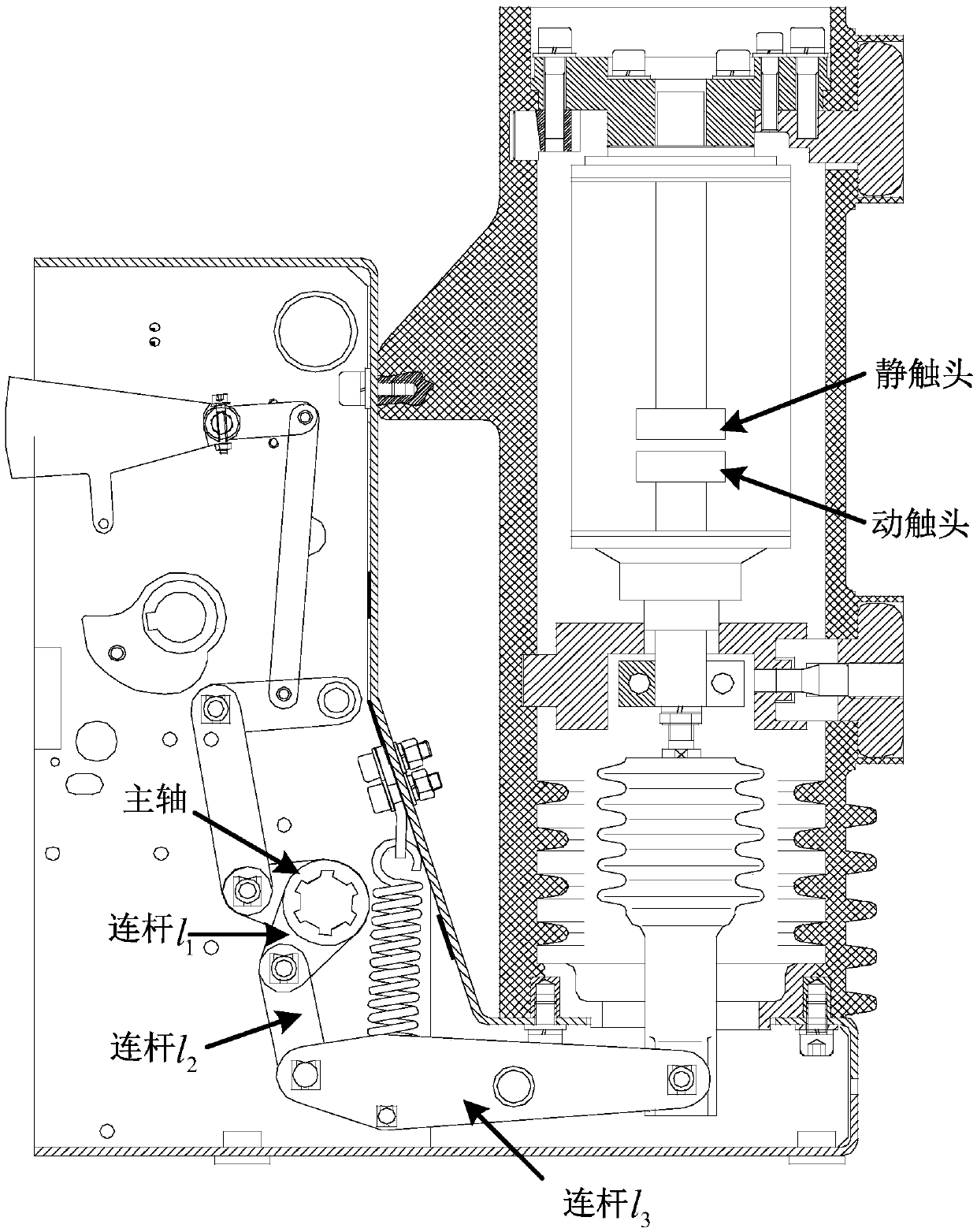 Tripping monitoring method for a 10kV circuit breaker