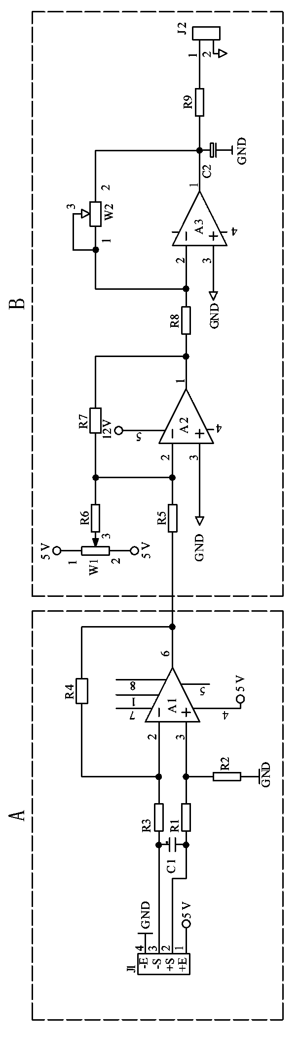 Liquid weight data acquisition circuit of body cavity hyperthermal perfusion treatment machine