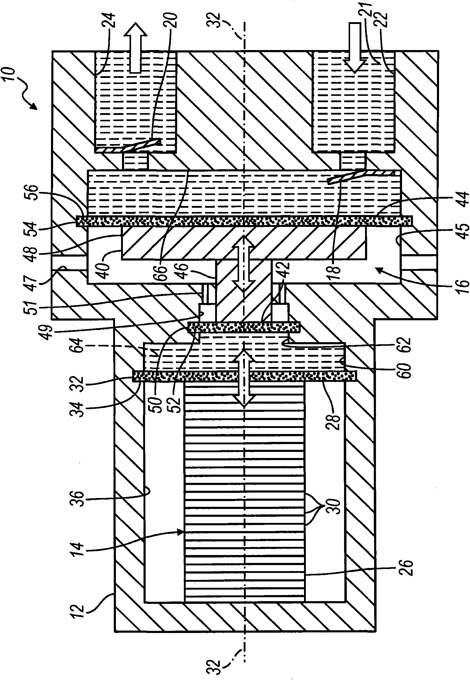 High flow piezoelectric pump