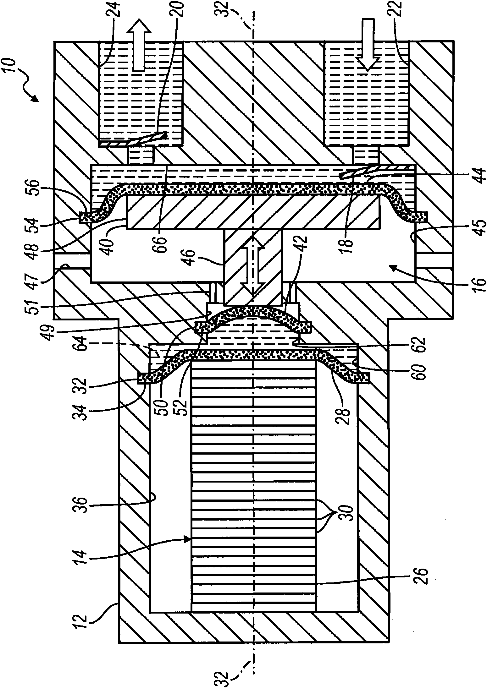 High flow piezoelectric pump