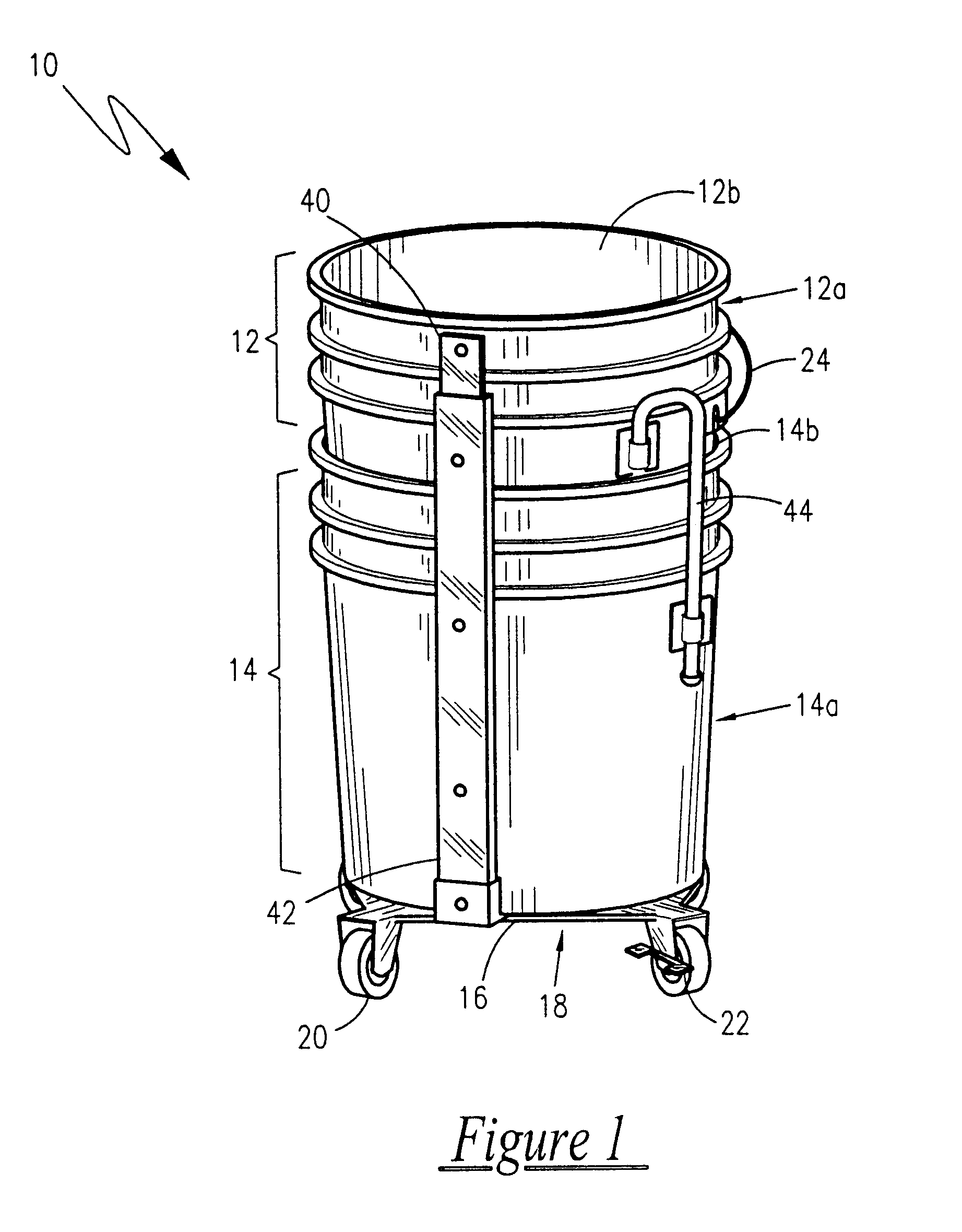 Work bucket vertical extension apparatus