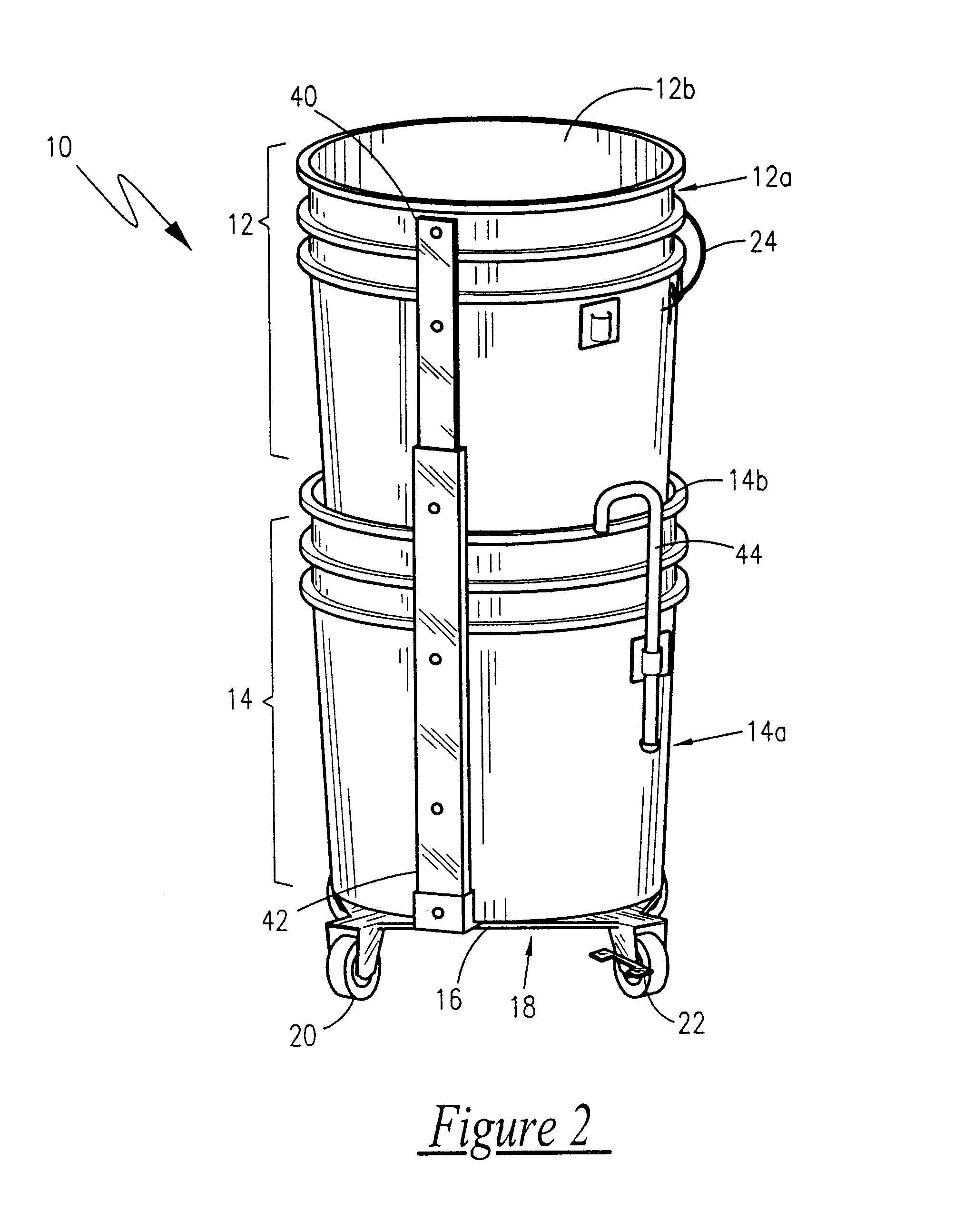 Work bucket vertical extension apparatus