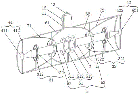 Axial flow magnetic suspension permanent magnet hydro-generator