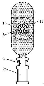 Penetrating type flat gate valve