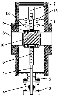 Penetrating type flat gate valve