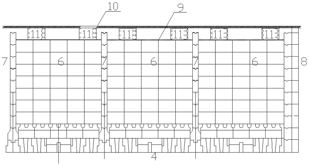 Down-adjusted 7m coke oven regenerative chamber constructing method