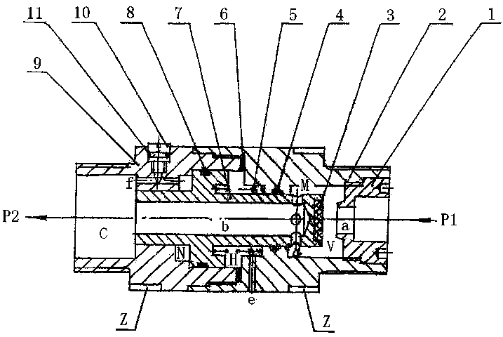 Water hammer-resistant constant-pressure pressure reducing valve