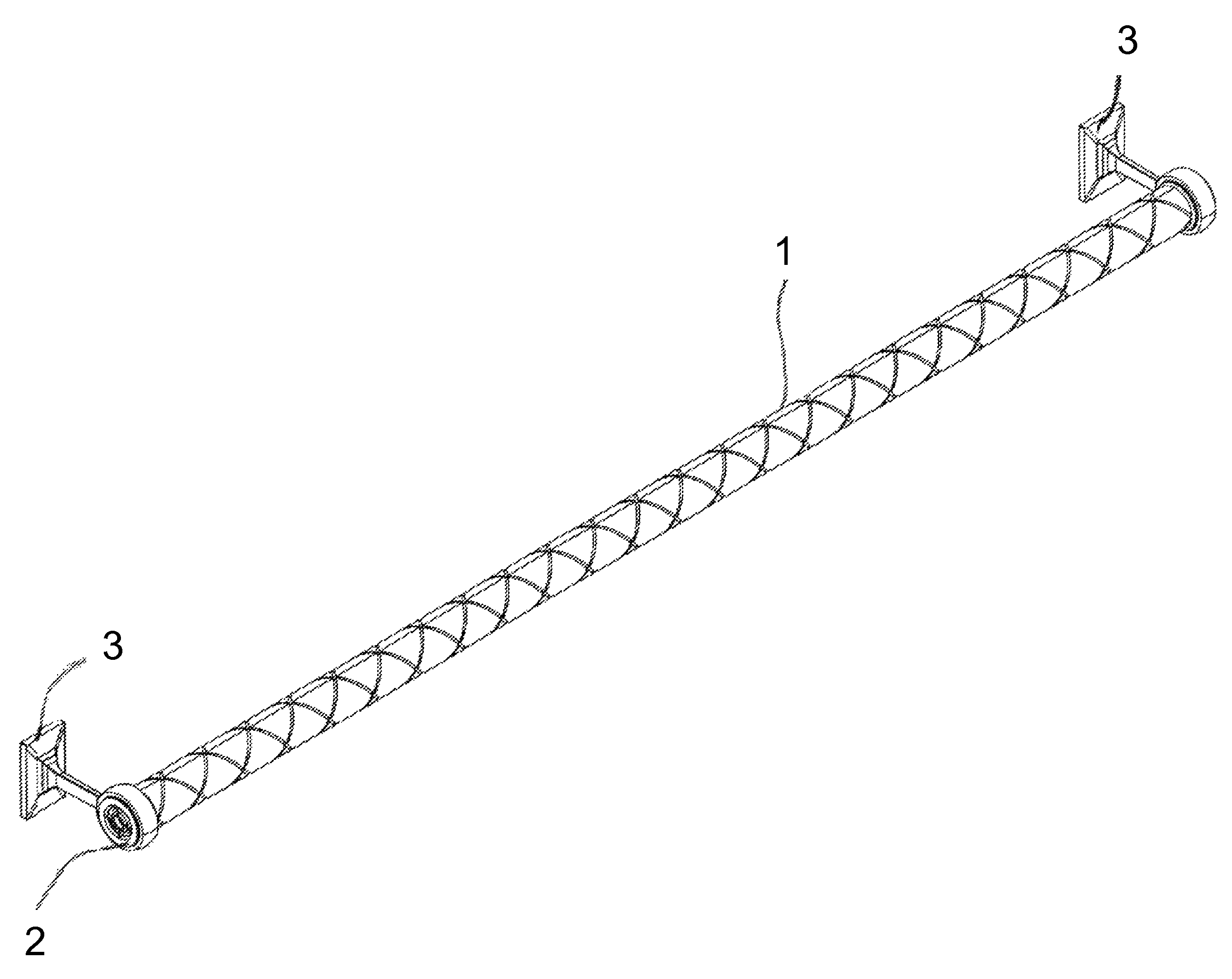 Drapery tube incorporating batteries within the drapery tube, with a stop for facilitating the loading and unloading of the batteries