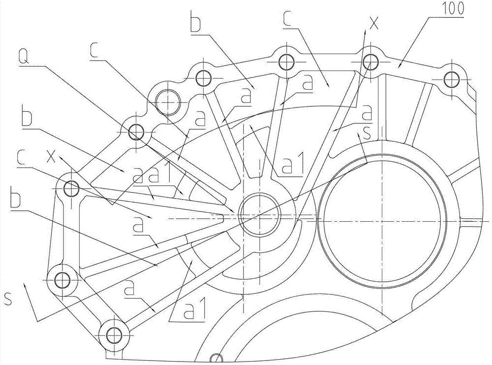 A support structure for a reverse intermediate shaft of a transmission