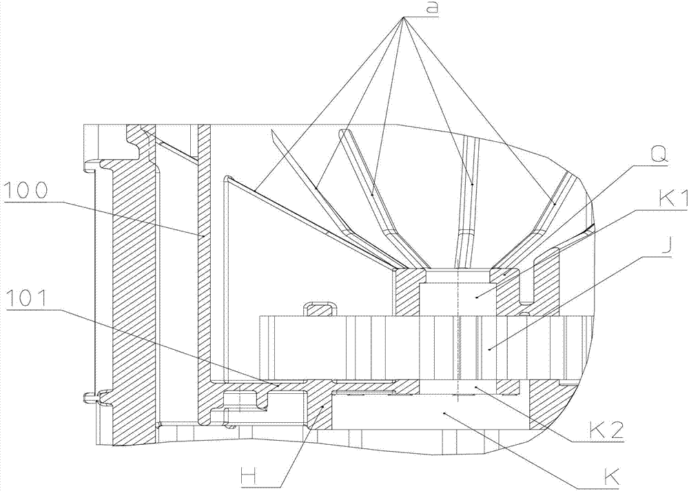 A support structure for a reverse intermediate shaft of a transmission