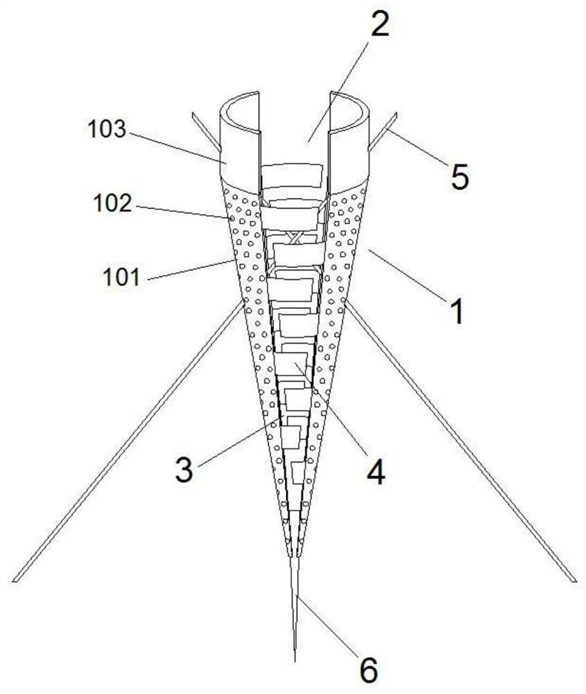 Soil layer anchoring structure for ecological protection of expansive soil slope and its application method