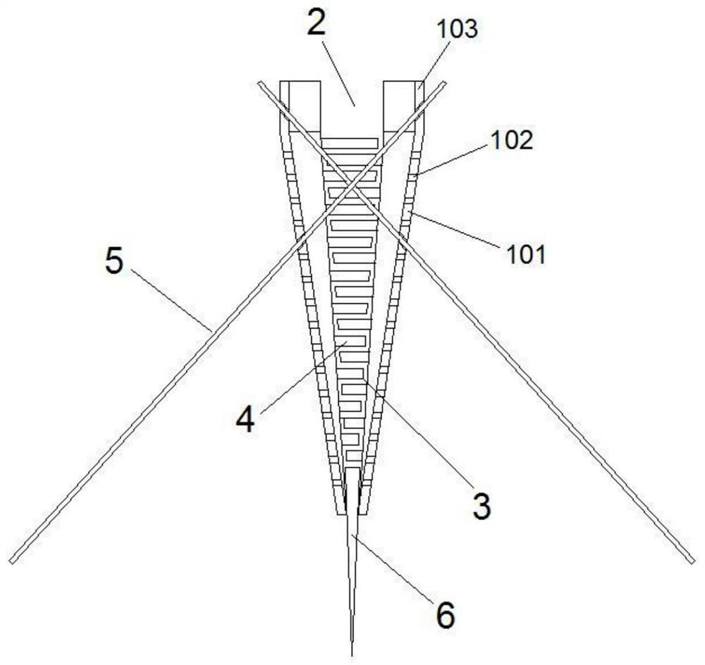 Soil layer anchoring structure for ecological protection of expansive soil slope and its application method